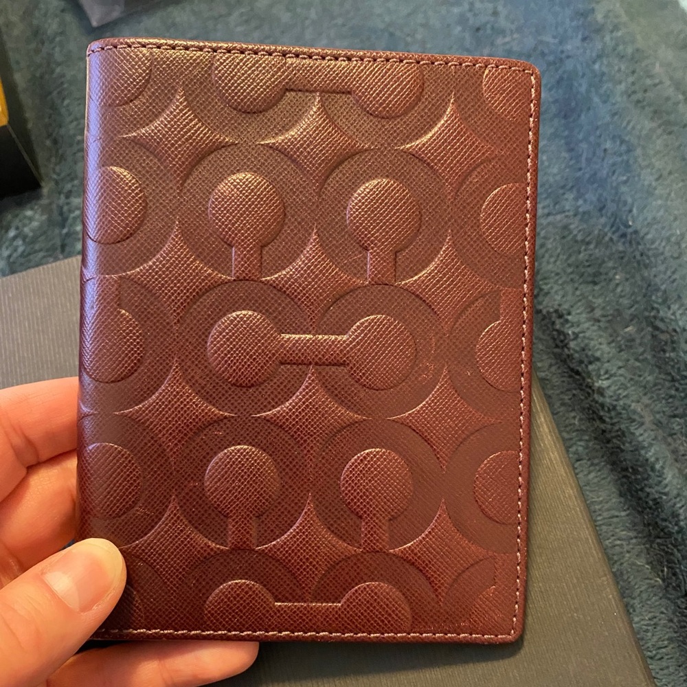 Coach leather passport